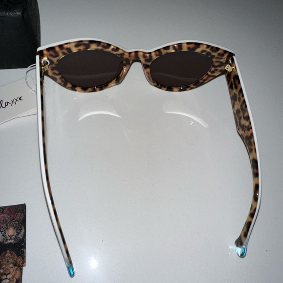 Camilla “The Duchess” white leopard classic acetate boho beach chic sunglasses Camilla “The Duchess” white leopard classic acetate boho  main image 4